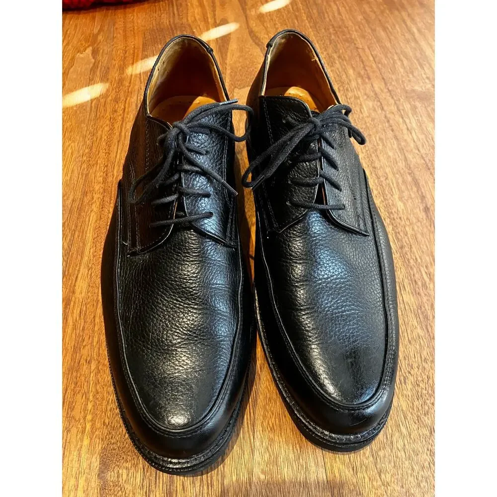 Martin‎ Dingman Classic Richmond Black Leather Shoes 9M Made in Brazil Pebble
